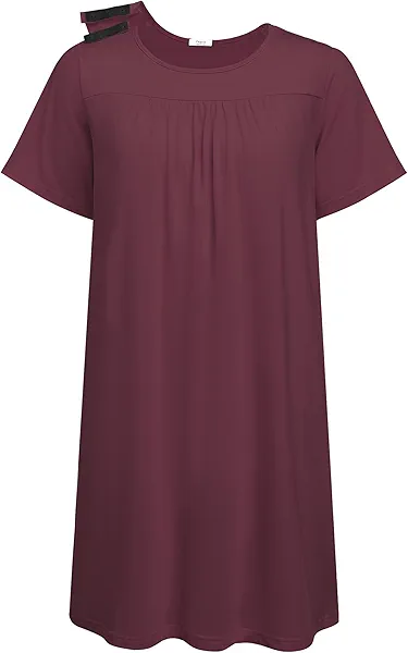 Deyeek Hospital Gowns for Women Tear Away Snap Open Back Dress Post Shoulder Surgery Dresses Soft Adaptive Clothing Nightgown