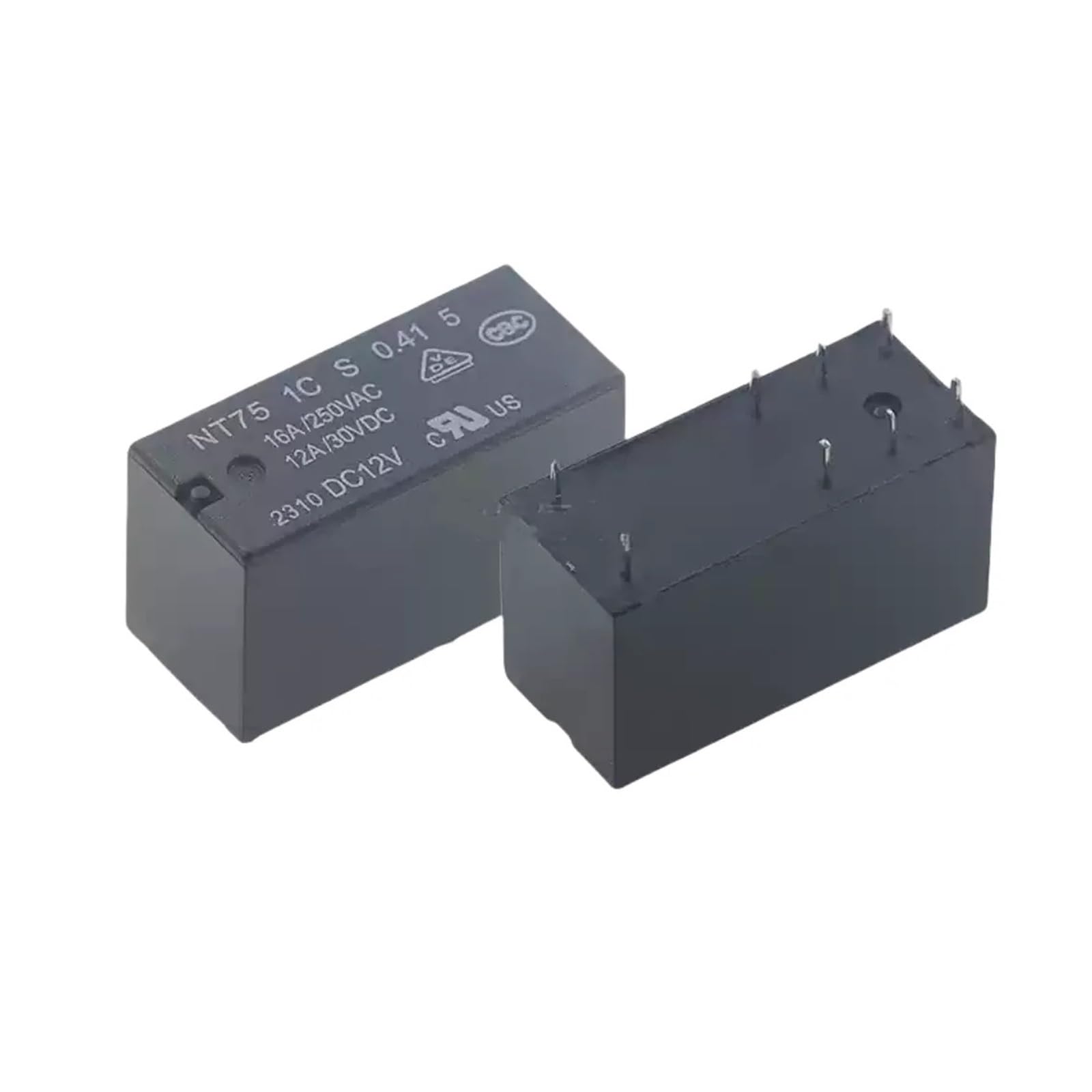 AARTERZZA 10PCS NT75-1C-S-0.41-5 12V 16A 6PIN Relay