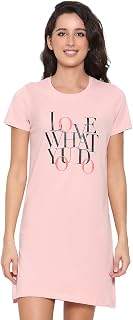 Real Basics Women's Cotton Printed Above Knee Night Dress and Nighties Price In India