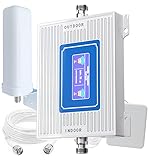 Amplificatore di segnale GSM 4G fornisce ricezione telefonica fino a 500? per 1 ~ 2 stanze; il potente ripetitore da 70 dB permette a tutti di godere di meno chiamate interrotte, voce chiara e velocità di dati più veloci nella vostra area di servizio.
