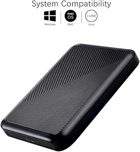 1TB Ultra Slim Portable External Hard Drive USB 3.0 | USB 3.0 HDD Storage for PC, Mac, Laptop, PS4, Xbox one