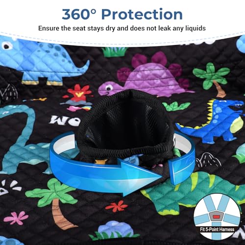 Image of COOLBEBE Car Seat Protector for Potty Training, 2 Pack Dry Waterproof Car Seat Liner Toilet Training for Baby Toddler, Piddle Pads Cover Pad for Strollers & Carseat (Dinosaur,2PC)