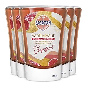 Sagrotan No-Touch – Recambio para dispensador de jabón automático (5 x 250 ml)