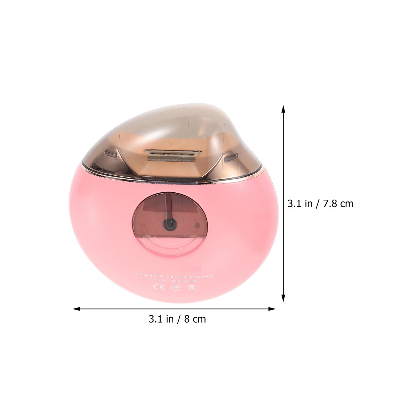 Cortaúñas Eléctrico Rosa de Plástico, 1 Juego con Cable USB | Cepillo Incluido, Cabezales de Recambio, Diseño Portátil y Ligero, para Niños y Hombres Mayores