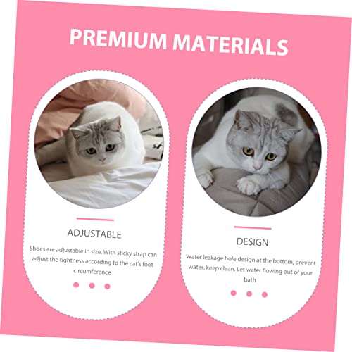 VANZACK 4 Pcs Capa de pé de gato de silicone luvas de pata de gato capas de silicone sapatos de gato