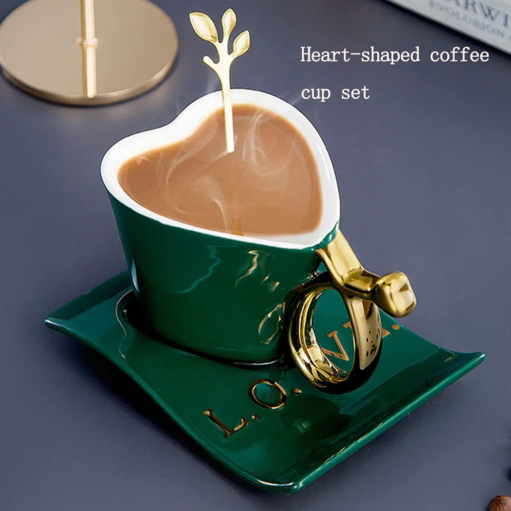 Tazze caffè/tè con Piatto, Tazze Da Tè E Piattino Set, Colori Freschi Assortiti Per Adulti, Regalo Tazza Per Uomo DAD DAD MOM, 2,8 OZ Tazza Da Caffè Con Manico, Per Bevande Al Caffè Speciali, Latte