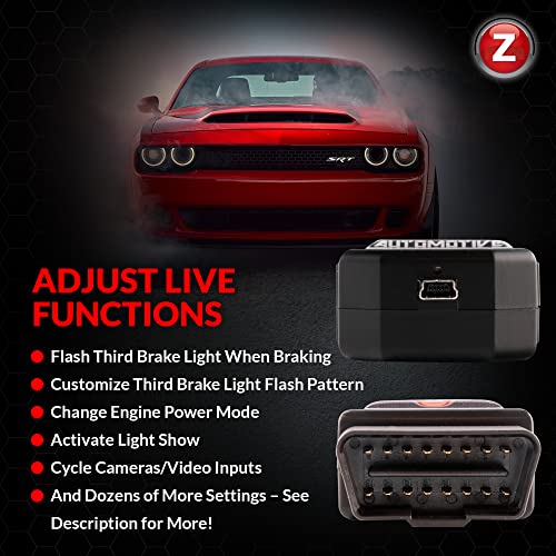 Z Automotive Tazer fits 2015 2022 Challenger Charger Durango | OBD2 Plug-in Device | Vehicle Settings, Live Settings and âNon-Menuâ Live Functions | Z_TZR