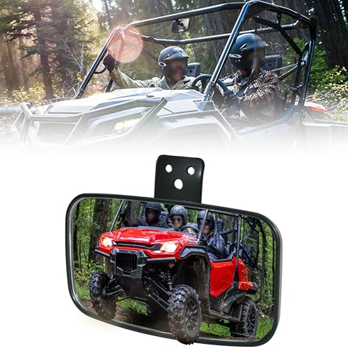 SAUTVS Center Rear View Mirror Compatible with Honda Pioneer 1000-3 1000-5 1000-6 2016-2025 Accessories, Adjustable Interior Center Convex Rearview Mirror