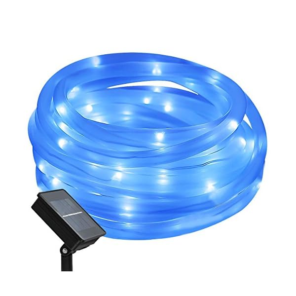 BXROIU Solar Lichtschlauch Lichterkette,10 Meter 100 LEDs Wasserdicht Außenlichterkette, LED Lichterketten für Hochzeit…