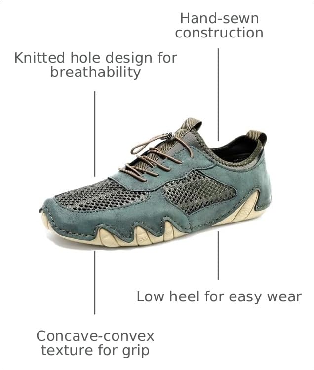 Image of Driving Shoes for Men Breathable Mesh Men's Casual Shoes Slip On Fashion Comfortable Handmade