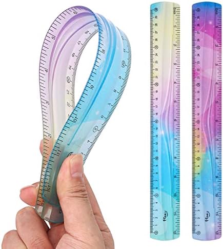 Amazon.com : Grevosea 2-Piece 30cm/12inch Flexible Shatterproof Plastic ...