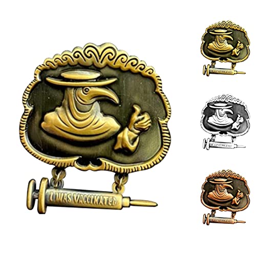 Badge of Honor Broche Vaccin de Docteur de Plague, Broche Anti-Epidème, Broche Drôle de Vaccin Broche Bijoux Steampunk Gothique Vintage Anti-Epide Micro Souvenirs Cover