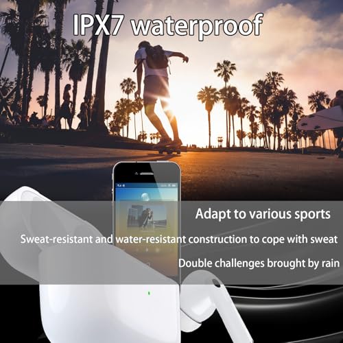 Image of Wireless Earbuds with Active Noise Cancellation,40H Playtime,Bluetooth 5.3 Headphones,Hi-Fi Stereo Sound IPX7 Waterproof (Cloud White)