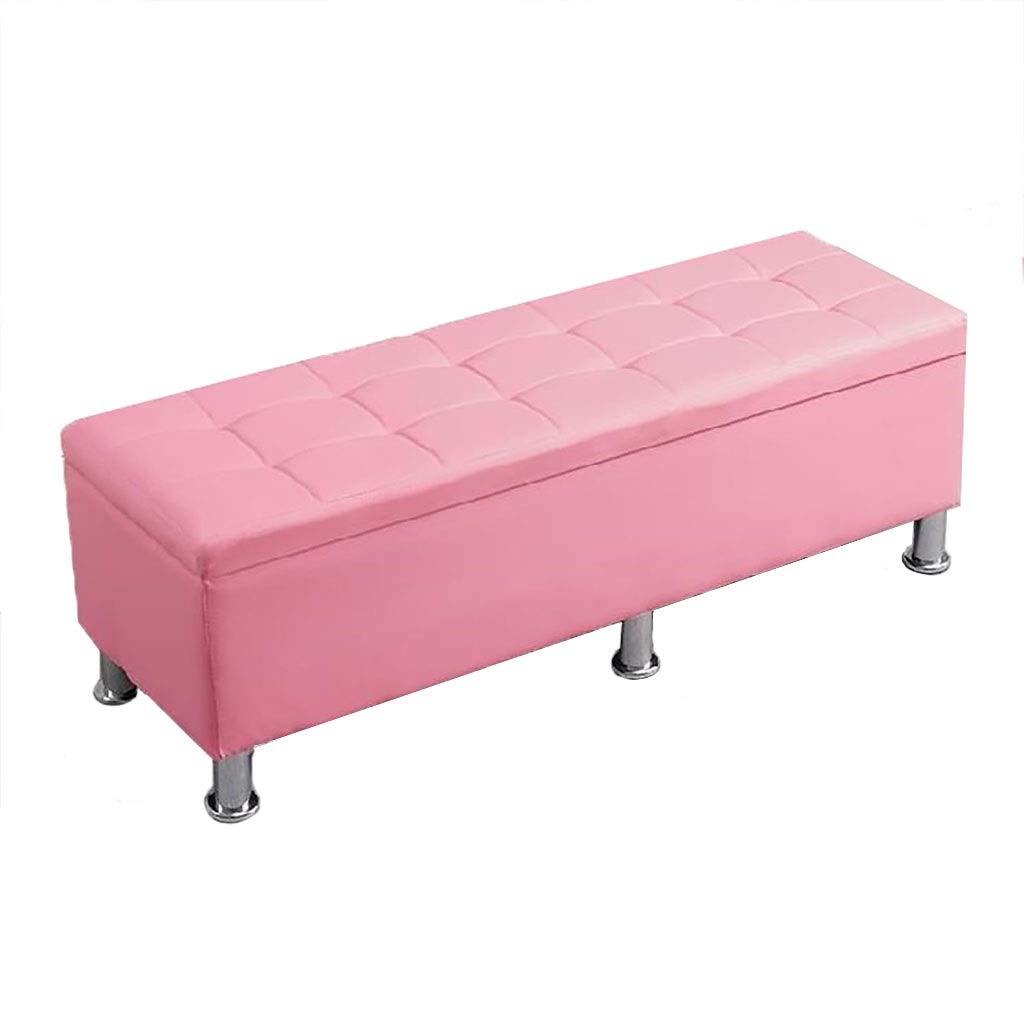 Pouf de rangement rectangulaire idéal pour organiser l'entrée de maison