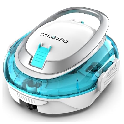 TALOSBO (2026 Upgrade) S2 Poolroboter,Doppelfiltration,Kabelloser Poolsauger Akku, 90 Min Automatische Reinigung mit Selbsteinparkfunktion,Dual Motoren Poolreiniger für Flache Böden Pools bis 80 m²