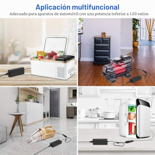 Convertidor de corriente de 120W y 10A para usar accesorios de coche en casa con adaptador de 12V 7