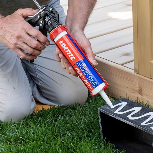 Image of Loctite Power Grab Express Heavy Duty Construction Adhesive, 9 fl oz Cartridge, 6 Pack - Versatile Construction Glue for Wood, Wall, Tile, Foam Board & More