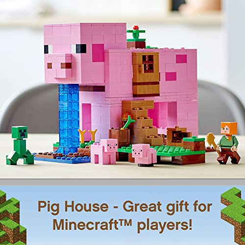 Lego Minecraft The Pig House, 21170 With Alex, Creeper And 2 Pig Figures, Animal Building Toy, Great Gift For Kids, Boys & Girls Ages 8+ #TOP1