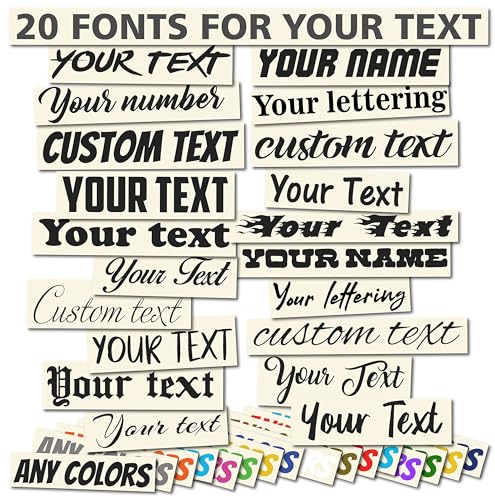 Personalized Text Vinyl Sticker with Your Own Name Number Custom