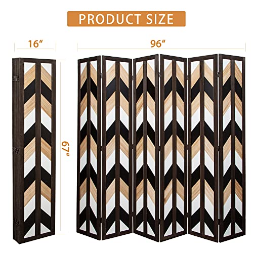 Zyliving Pegboard Display Room Divider, Folding Partition Room Divider Screens, Multifunction Privacy Screen For Craft Show, Jewelry, Retail, Cloth (6 Panel) #TOP1