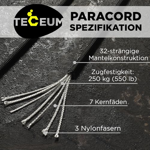Paracord Seil 550 Typ 3 Camping & Survival Kordel Nylon Schnur 4mm – Ansicht 2