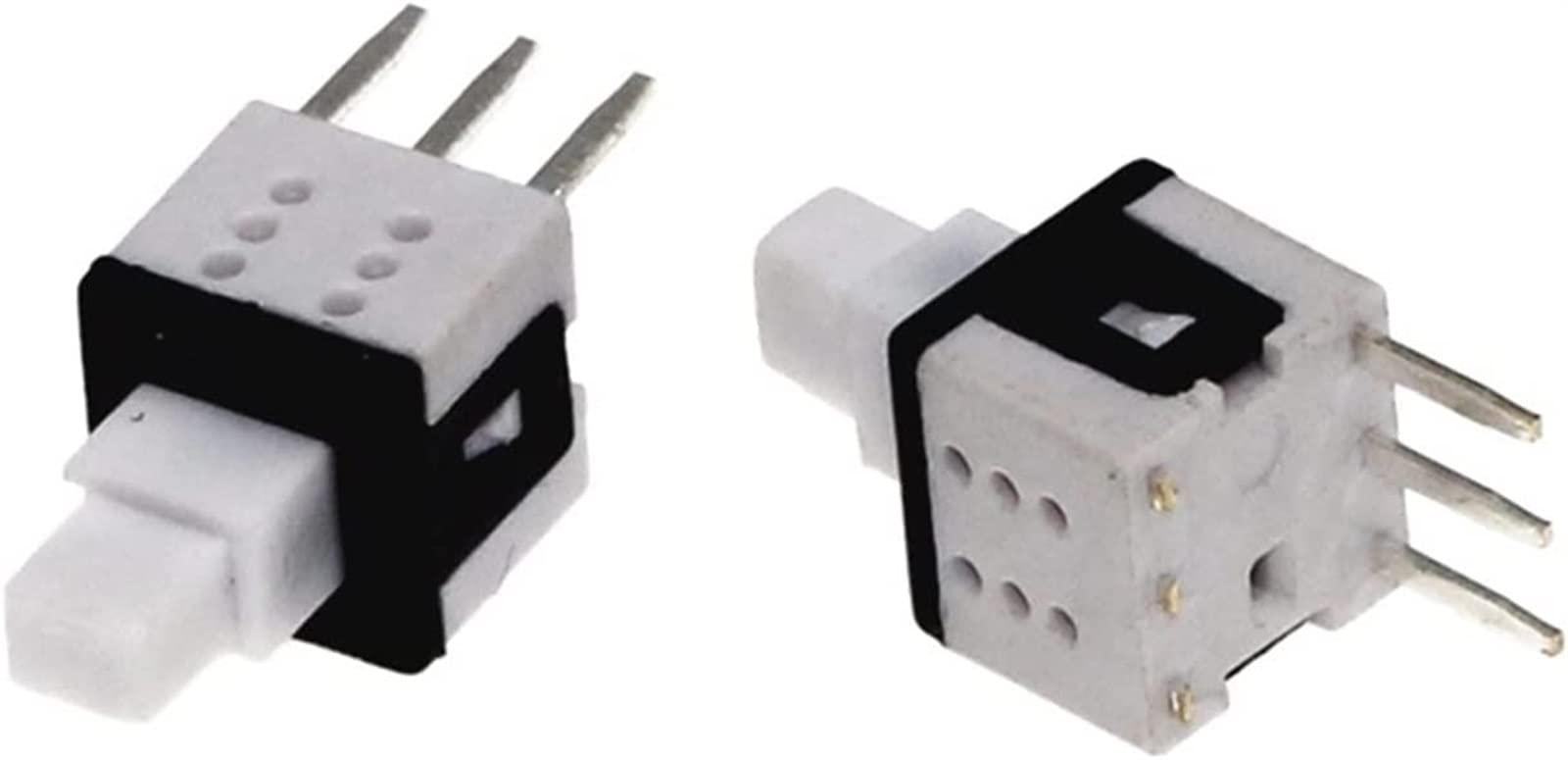 Micro-interrupteur 5.8x5.8mm autobloquant à bouton-poussoir pour circuit imprimé (100 pcs)