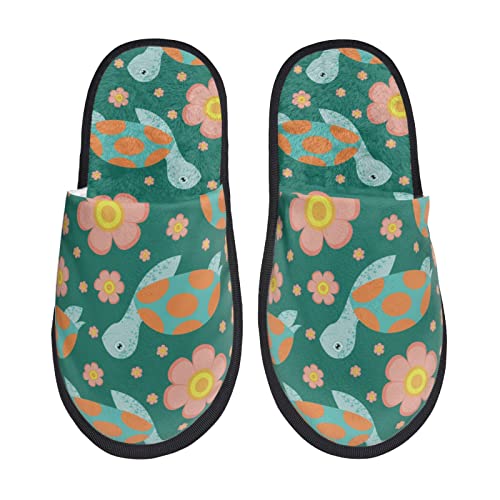 スリッパ かわいくておもしろい ウミガメ 亀 室内 ルームシューズ 来客用 ハウススリッパ 綿 滑り止め 通気性 静音 軽量 室内履き 抗菌衛生 洗濯可 北欧 柔らかい おしゃれ メンズ レディース 部屋用 オールシーズン用