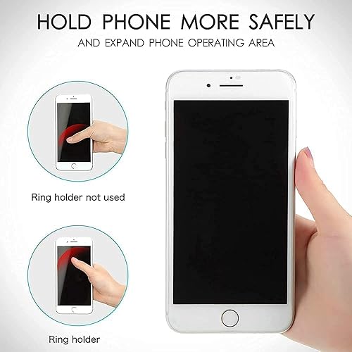 Miniatura 6 de Soportes y empuñaduras multifunción para teléfonos inteligentes y tabletas, color oro rosa, mármol, geométrico, rosa y blanco, paquete de 3