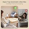 Invengo Automatic Cat Litter Box Self Cleaning, App Control, Open-Top Automatic Litter Box with Safety Sensors, Ultra-Quiet, 10L Waste Bin with Odor Control, 2 Rolls of Garbage Bags, LightGrey #2