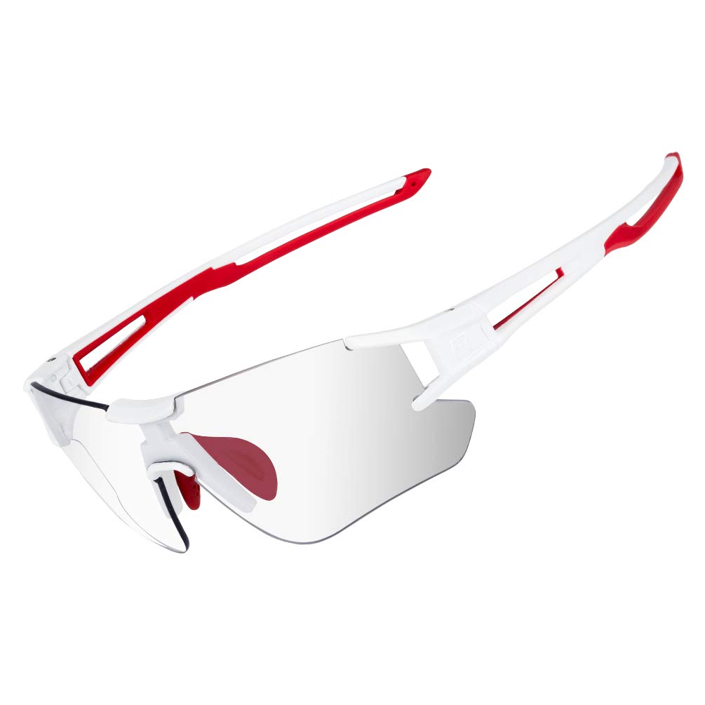 RockBros Cycling Sunglasses Photochromic Bike Glasses for Men Women Sports Goggles UV Protection White Red - Review, Price and Buying Guide