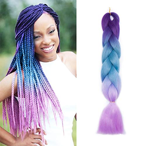 1 PAQUETE Extensiones de cabello trenzado jumbo de 24 '' (60 cm)...