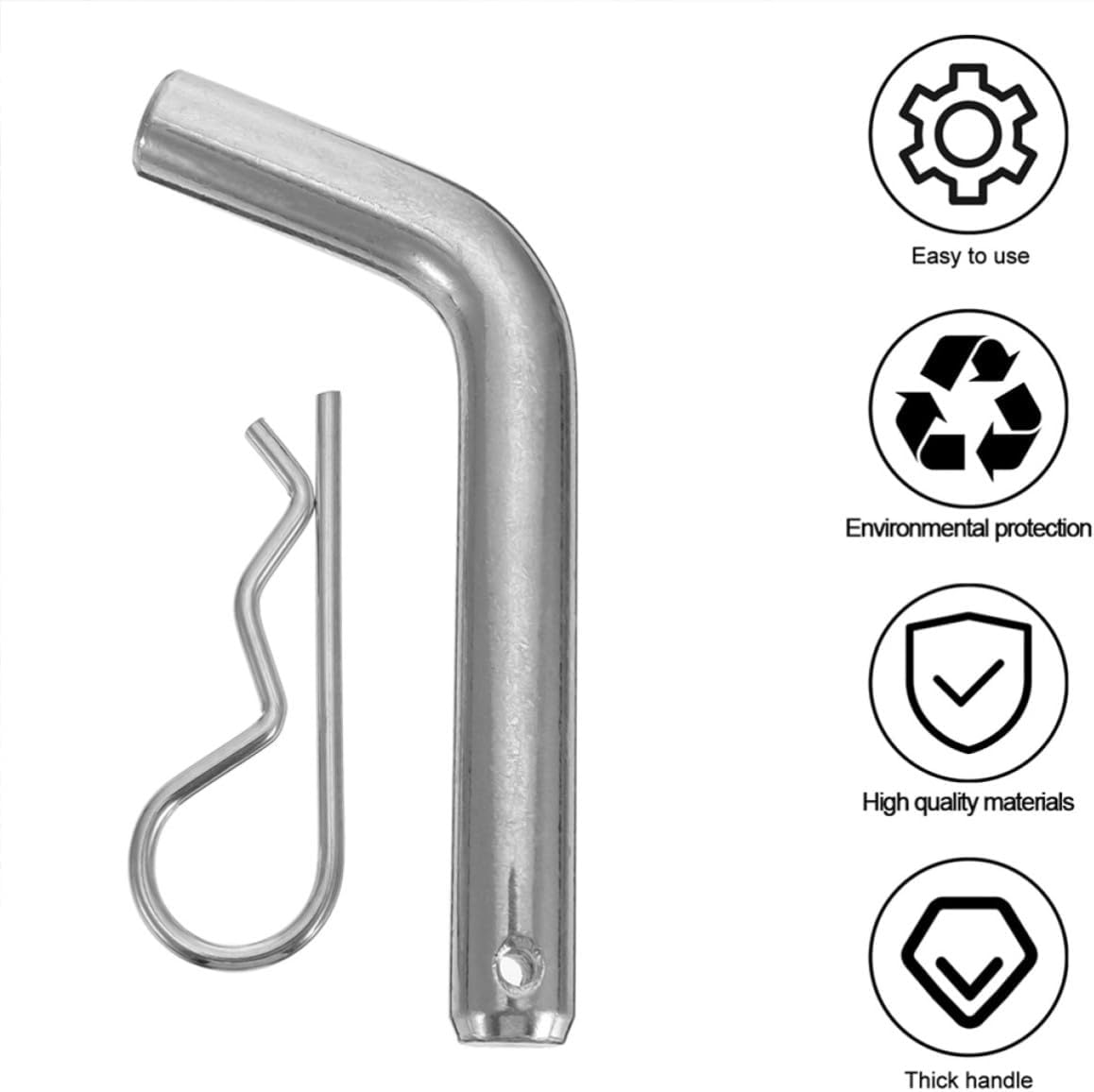 2 Sets 5/8 Inch Hitch Pin with Clip for Trailer Hitch