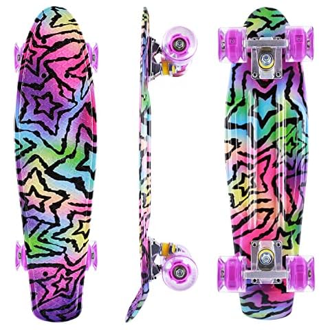 Skateboard für Kinder,Cruiser Skateboard Mädchen Junge Anfänger Jugendliche Erwachsene Cover