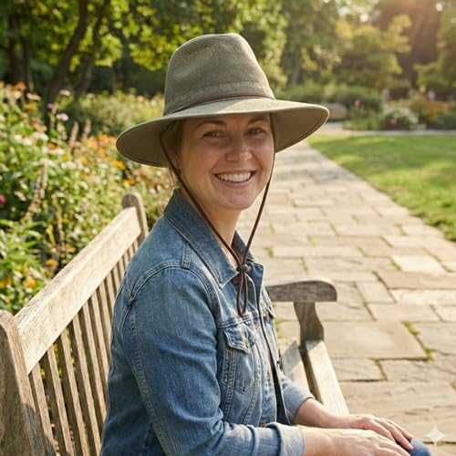 Image of Henschel Hats Aussie Breezer Grande Hat - Extra Wide-Brim Sun Hat for Men | Perfect Men's Summer Hat for Camping