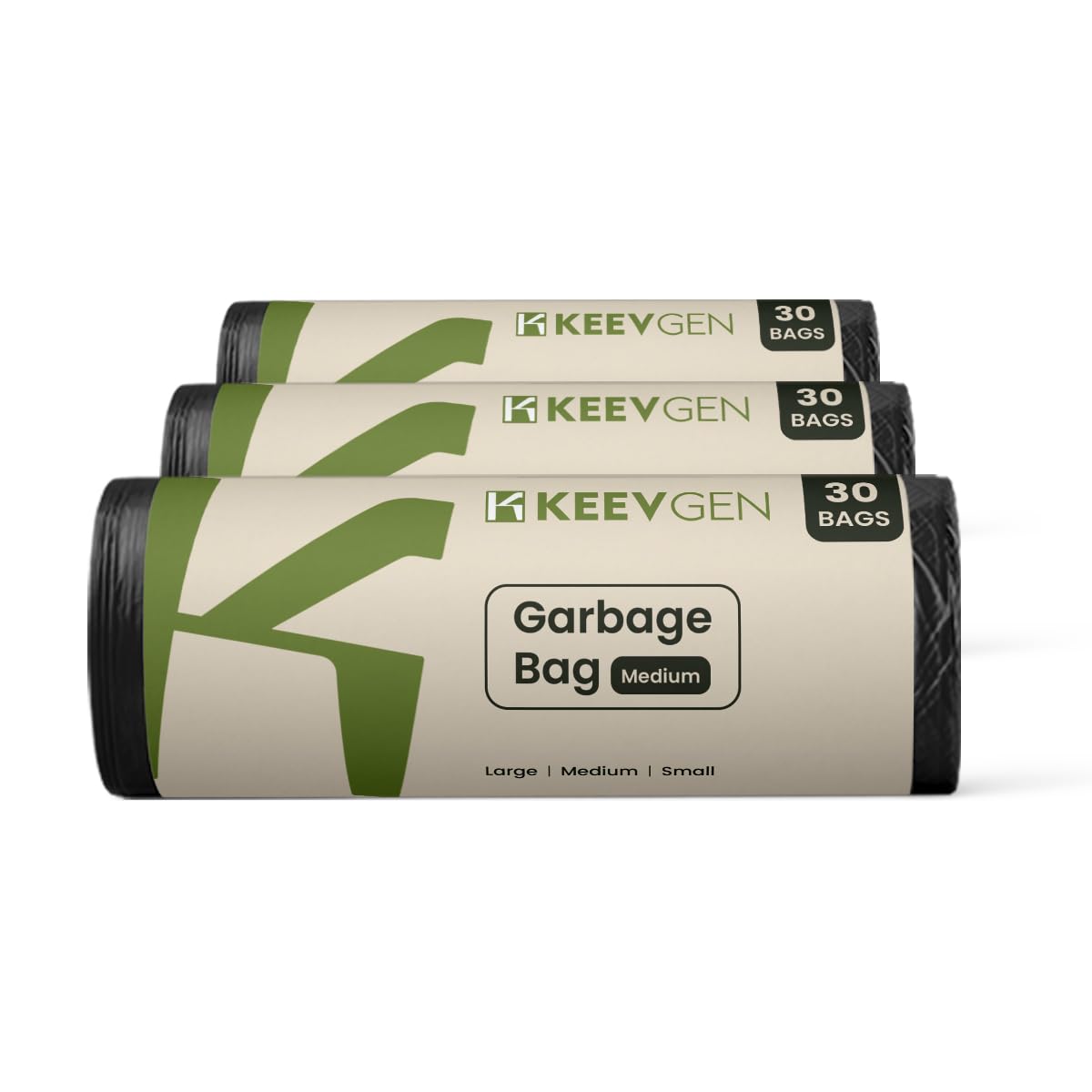 KeevGen Black Garbage Bags for Dustbin | 90 Pcs | Medium 19 X 21 Inches | 30 Pcs x Pack of 3-image-35