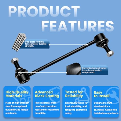 SegurVelo 2Pcs K80510 Front Sway Stabilizer Bar Link Fit for Hyundai Tucson 2005 2006 2007 2008 2009, Fit for Kia Sportage 2005 2006 2007 2008 2009 2010 by SegurVelo - Used condition - Image 3