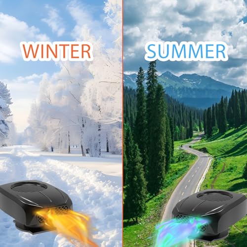 NEW Car Heater,Portable 12V Car Heaters & Defroster,200W Fast Heating & Cooling Fan,Plug In Car Heater for Windshield Defogger with 360° Rotary Car Heaters for Vehicle,Car,RV,SUV (DD-103) by Kzoom - Image 5