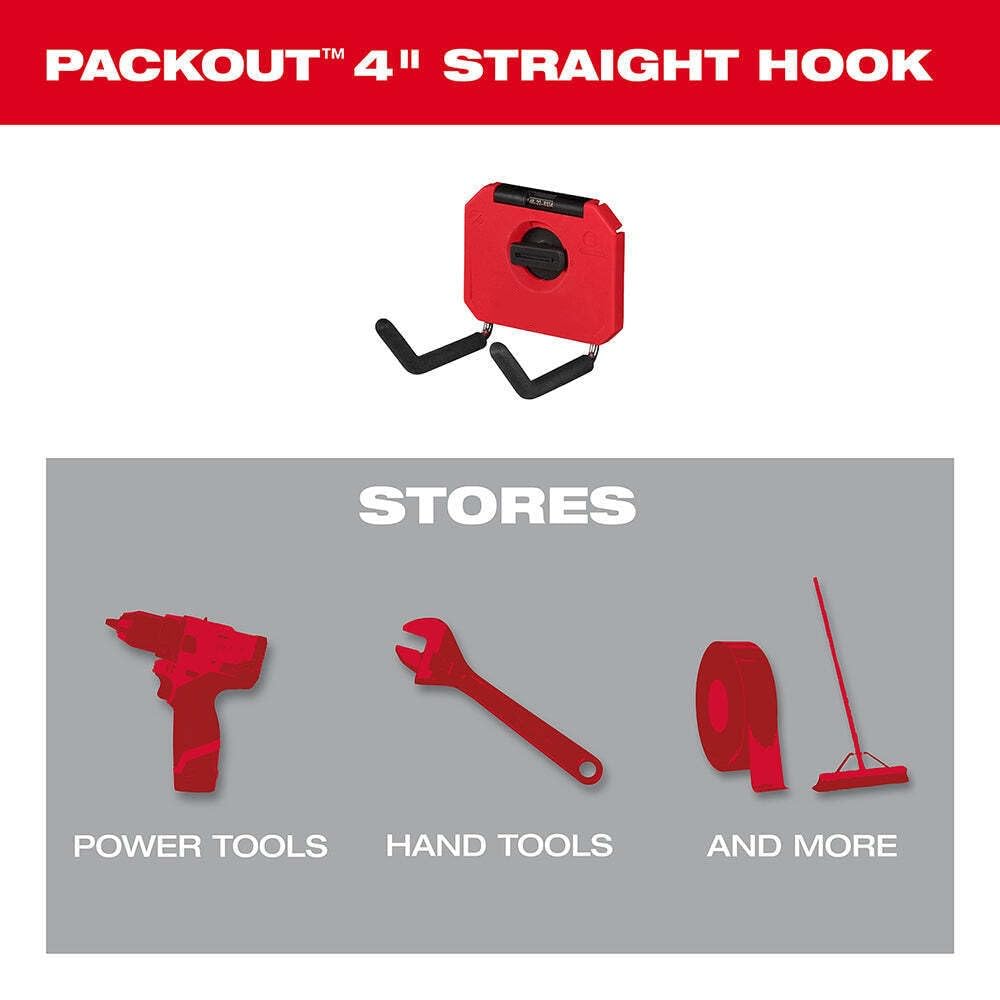 Packout, pudełko na narzędzia, organizer do pakowania, torba na narzędzia, do Milwaukee 48-22-8334 10 cm wzmocniony prosty haczyk