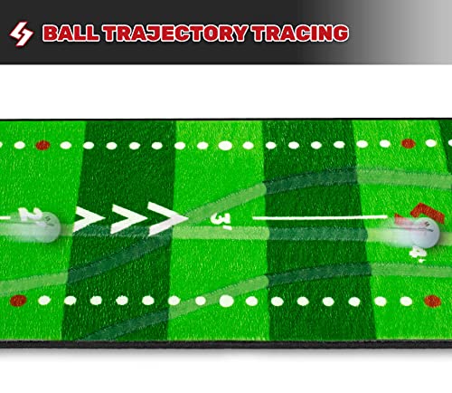 Image of SAPLIZE Golf Putting Mat, Visible Trajectory Tracing, Multiple Training Modes, with Putting Alignment Mirror and Adjustable Green Slopes, Putting Green Matt for Indoors and Outdoors