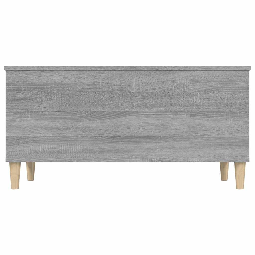 Stolik kawowy Sonoma szary, 90 x 44,5 x 45 cm, materiał drewnopochodny, z regulacją wysokości, z miejscem do przechowywania, trwały, nowoczesny mebel do salonu, nadaje się jako stolik do sofy