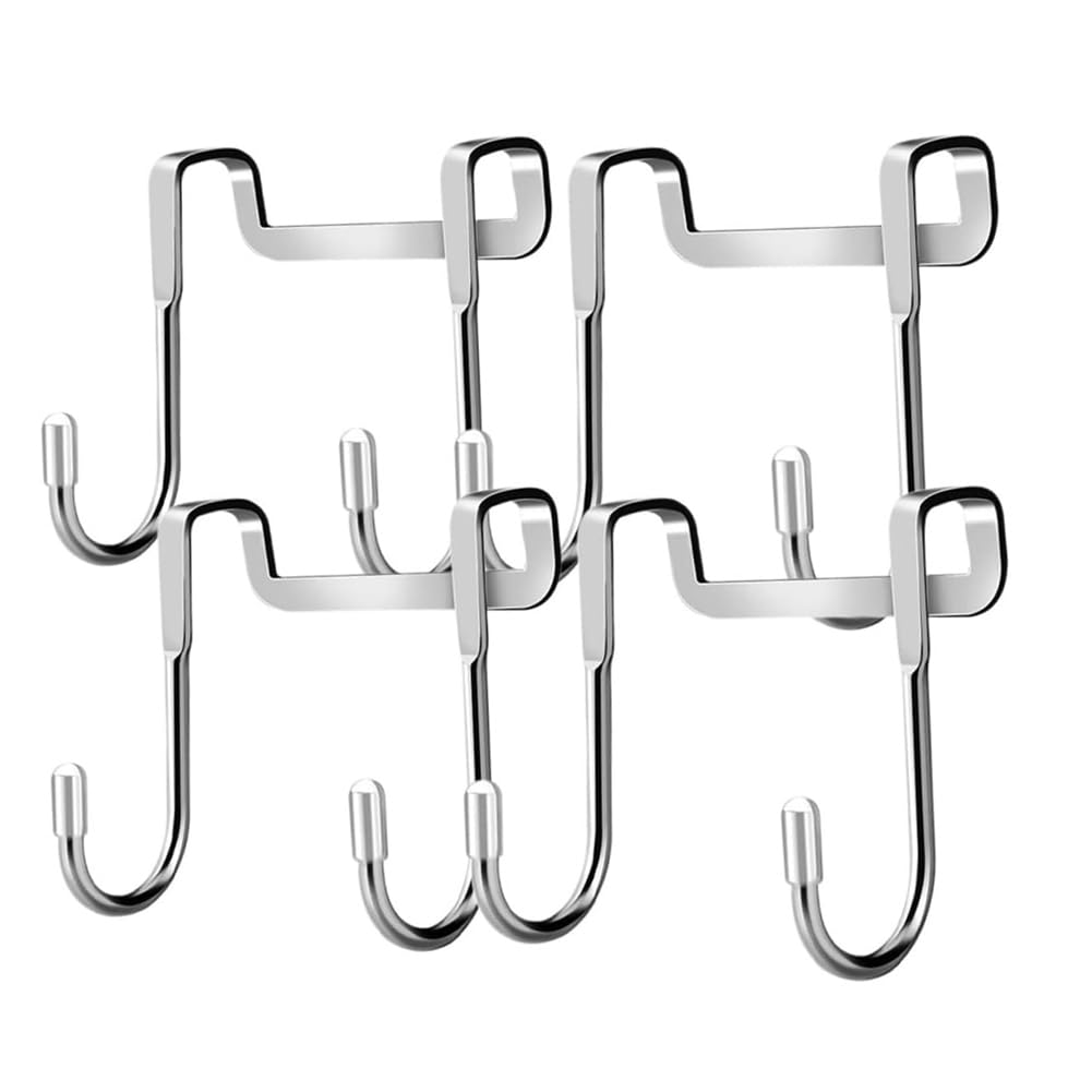 CTRLZS 4PCS Double Hook Set Door Hook Kit Bathroom Hanger over the Shower Towel Hat Organizer Rack Hat Hooks Hat Hanger Coat Hangers