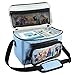 Carrying Case for Tonies Figures and Toniebox, Travel Bag for Yoto Player and Cards, with Removeable Clear Pocket for Tonies Characters and Yoto Player Cards, Blue
