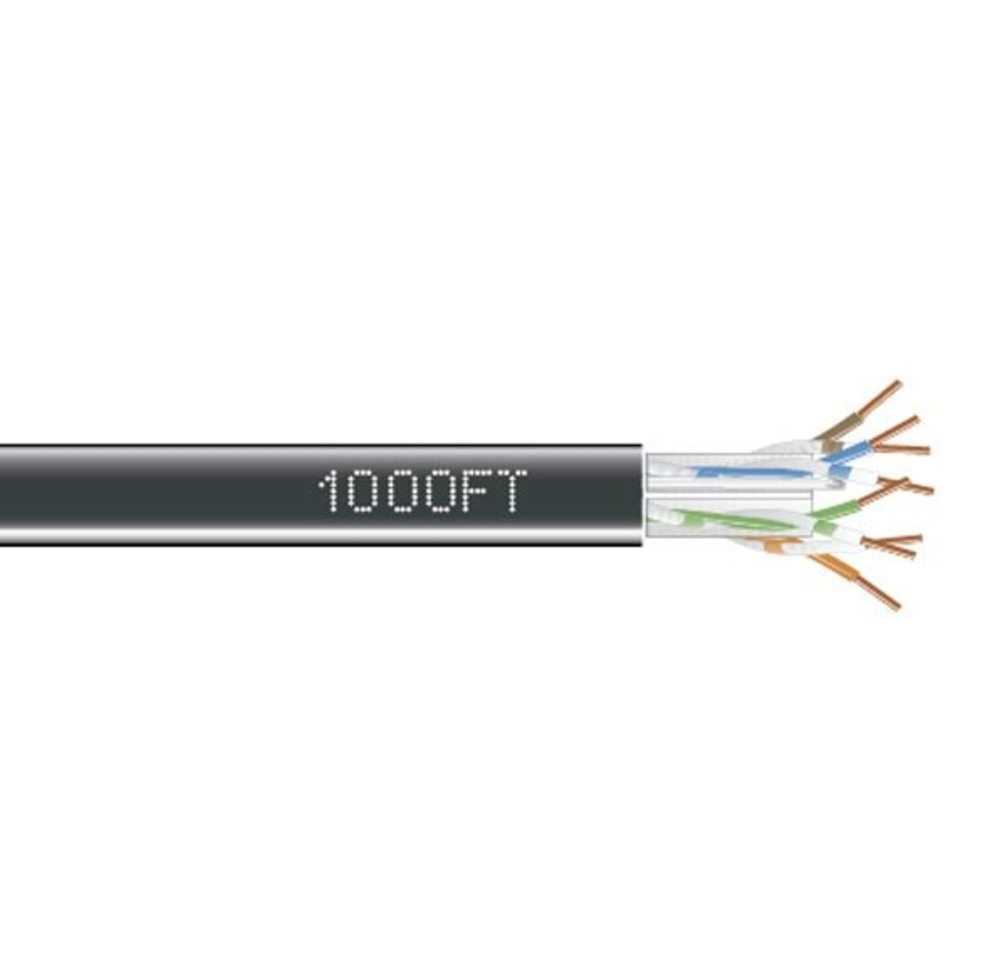 Black Box CAT6 550-MHz Solid Bulk Cable in a pull-box