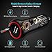 HUNDA iPhone Car Charger 48W Super Fast Car Phone Charger Cigarette Lighter USB Car Adapter with Build-in 5FT Coiled Lightning Cable Compatible with Apple iPhone 14/13/12/11/XR/Max, iPad