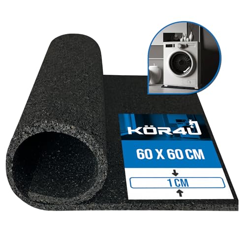 kör4u K12067 - Alfombrilla antivibración para lavadora, color negro