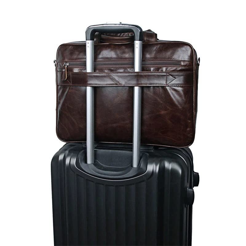 Men's Leather Handbag Men's Travel Messenger Shoulder Bag Men's Briefcase4