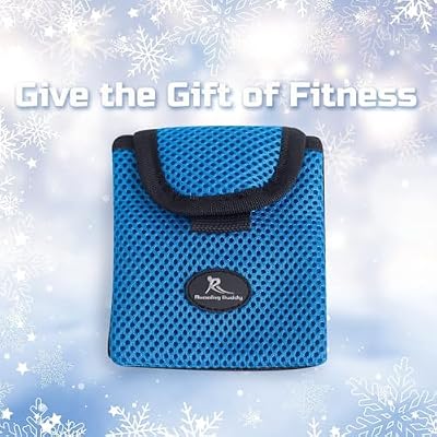 Running Buddy Fanny Pack Waist Pouch - Water-Resistant Gym Belt - Magnetic Closure Waist Belt - Bounce-Free Fit Fanny Pack for Men - 3.75 x 4 in, Mini Blue