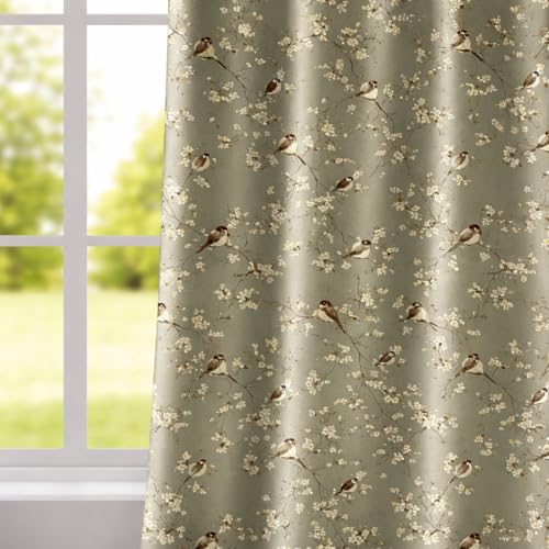 Image of STITCHNEST 'Florea Series' Premium Satin Room Darkening Curtains 7 Feet Long Set of 1 | Door Curtain 7 x 4 Feet | Blocks 70-80% Light | Ideal for Bedroom, Living Room & Home Decor