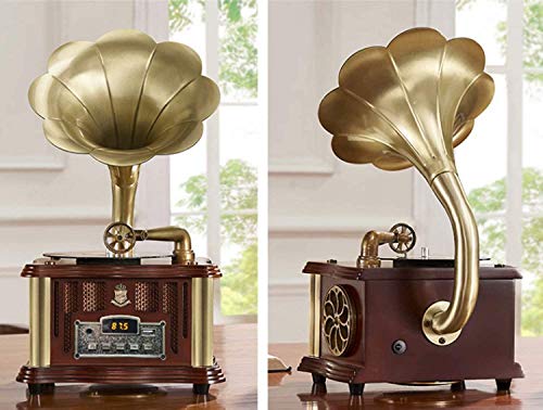 Phonographe rétro Gramophone Tourne-Disque Vinyle Platine Bluetooth Radio USB/FM avec Corne de cuivre Bronze Tourne… - Les Beatles, Paul McCartney, John Lennon, RIngo Starr, George Harrison Phonographe rétro Gramophone Tourne-Disque Vinyle Platine Bluetooth Radio USB/FM avec Corne de cuivre Bronze Tourne… – Image 6