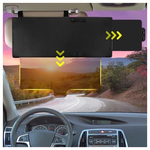 Car Sun Visor, Car Visor Sunshade Extender, Anti-Glare Car Sun Visor Protects from Sun Glare, Snow Blindness, UV Rays, Universal for Cars, SUV, Universal for Driver and Passenger Side (Black)